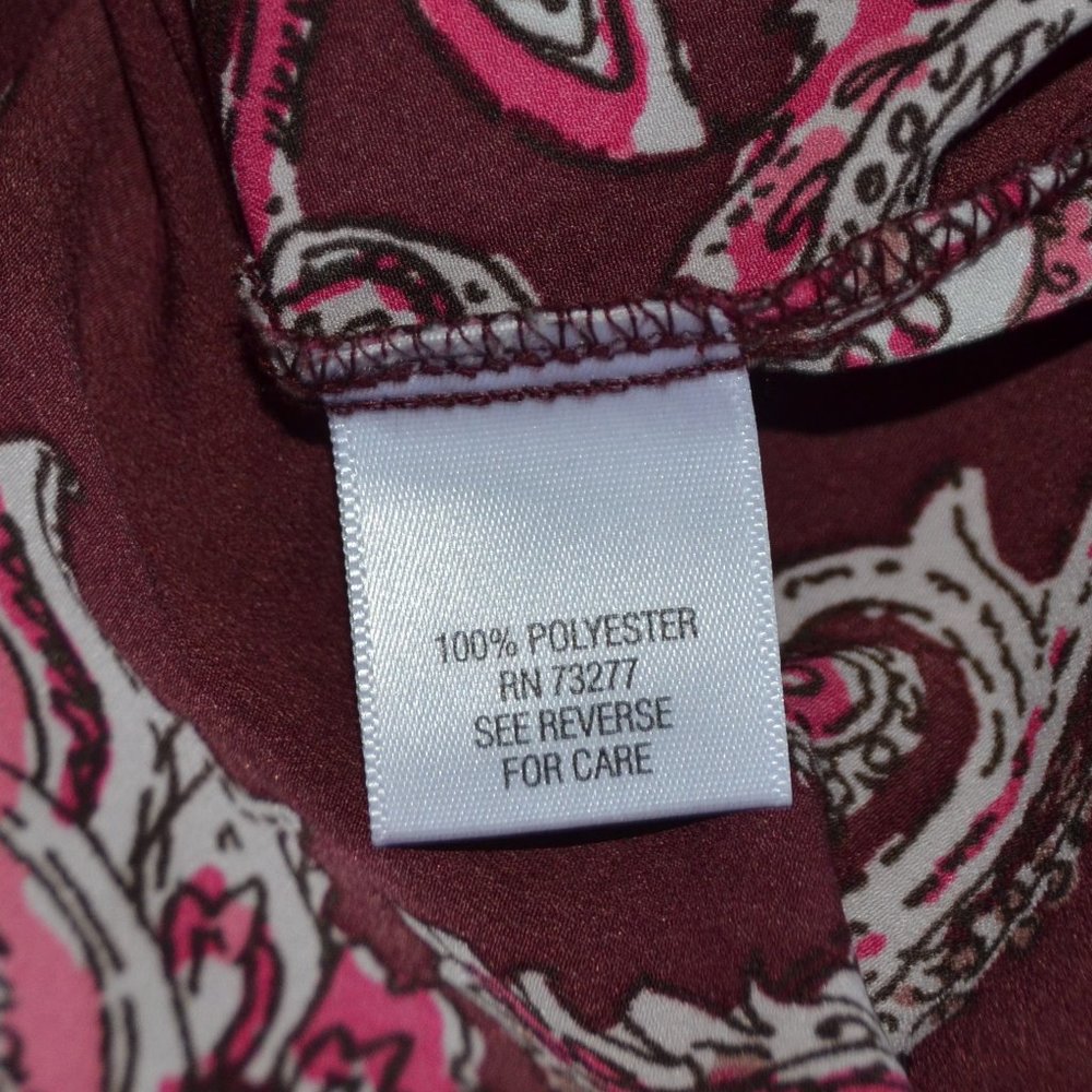 Croft & Barrow Paisley Patterned Blouse Women's Size Petite Large - Picture 9 of 13